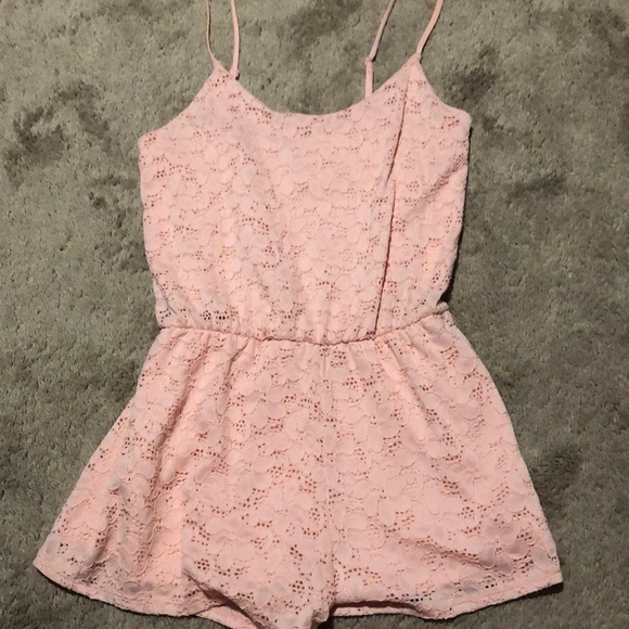 Pink Lace Romper - small - Picture 1 of 3